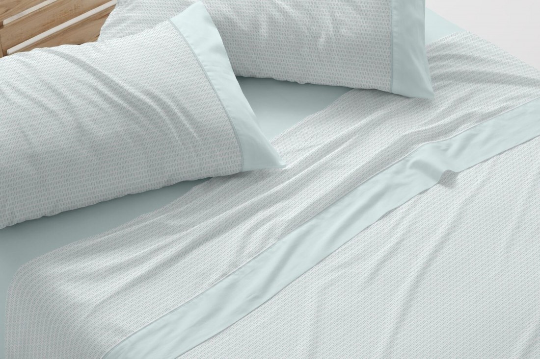 Juego de Sábanas Burrito Blanco Diseño 541 Agua