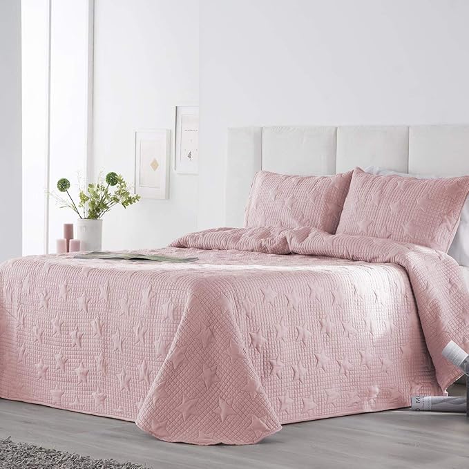 Colcha Reversible Ariel Rosa