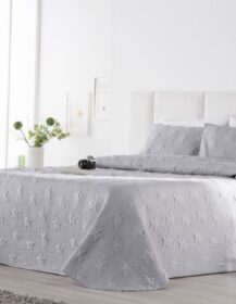 Colcha Reversible Ariel Gris