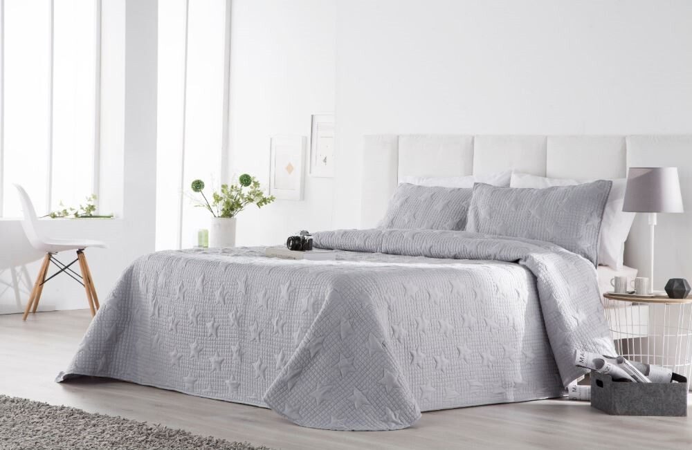 Colcha Reversible Ariel Gris
