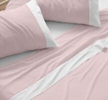 Juego de Sábanas Burrito Blanco Diseño 238-12 Rosa