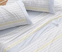 Juego de Sábanas Burrito Blanco Diseño 542 Azul