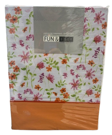 Juego de Sábanas Premium Beds and Dreams Nisha Rosa / Nisha Naranja - Imagen 4